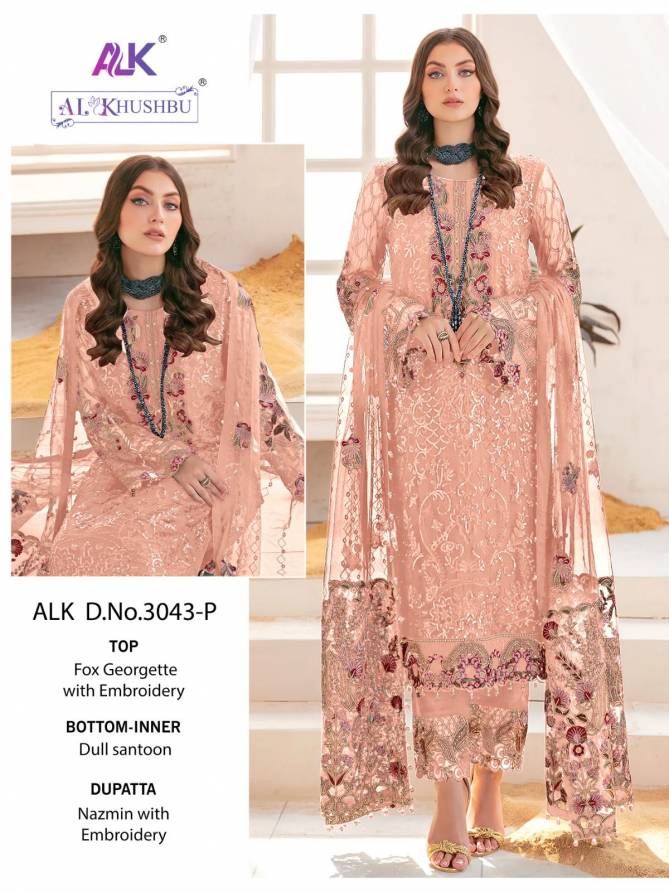 Alk Khushbu 3043 N To Q Heavy Georgette Wholesale Pakistani Suits